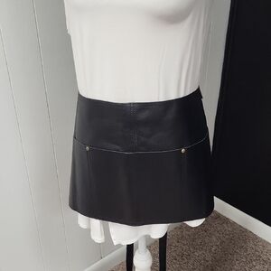 Black Leather APRON, ADJUSTABLE